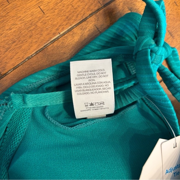 *NWT* Time and Tru Cutout Ribbed One Piece Swimsuit in Green Ocean, Sz S (4-6) - Picture 12 of 12